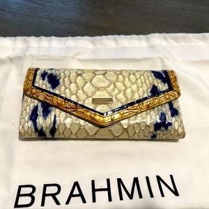 Brahmin Veronica Shell White Freshwater Wallet